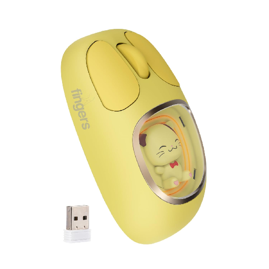 FINGERS CuteClicks WB4 Wireless Mouse Yellow